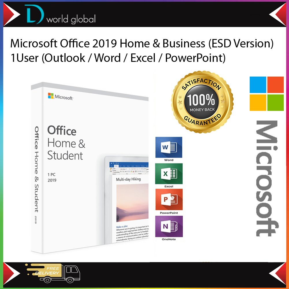 Microsoft Office Home & Student 2019 Package Box ( LIFETIME